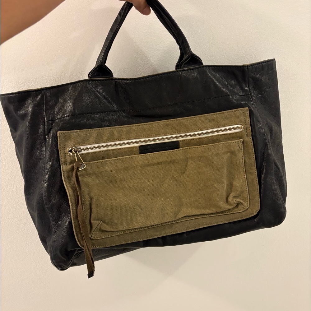 Mark Jacobs Black and Tan Leather Men's Bag
